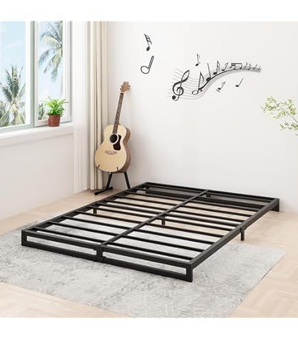 Amazon｜ZCJKLN セミダブルベッド フレームのみ ローベッド スチール